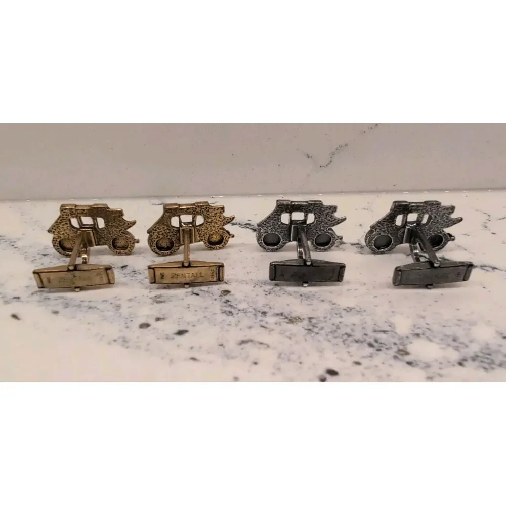 Vintage Zentall Lot Of Two Stagecoach‎ Cufflinks